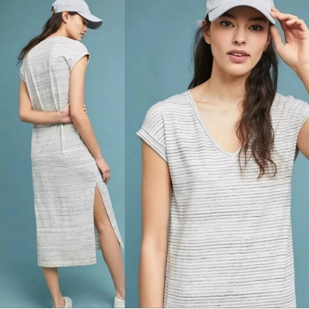 Anthropologie Cloth & Stone Riley Maxi Dress short sleeves